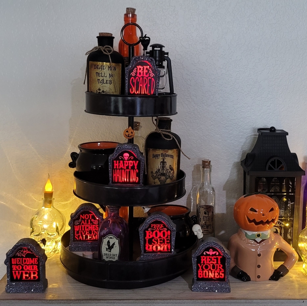 Grasslands Road Happy Haunting Tombstone